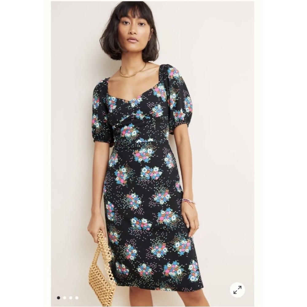 NWT Anthropologie Scarletta Sweatheart Midi Dress, Size 10